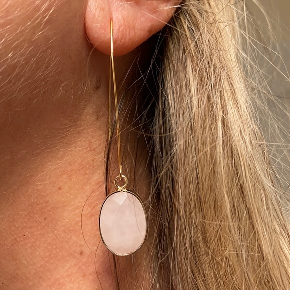 Rose Quartz Dangles - Picture 7 of 11